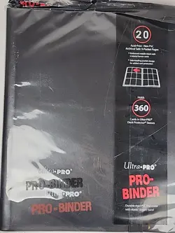 5 - 9 Pocket Pro-Binder - Black Ultra Pro Holds 360 cards PVC Card Binder - Image 1