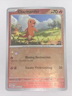 Charmander 004/165 Cosmos Reverse Holo Costco Promo SV 151 Pokemon Card NM/LP - Image 1