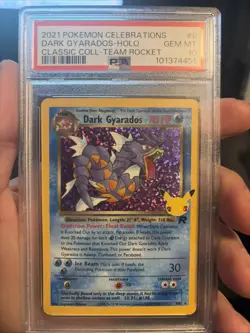 Pokemon TCG Dark Gyarados Holo Card 8/82 2021 Pokemon Celebrations PSA 10 - Image 1