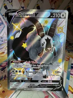 Dubwool V SV120/SV122 Shining Fates Full Art Shiny Holo Rare Pokemon Card - Image 1