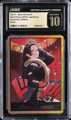 2025 ONE PIECE JPN HEROINES EDITION GOLD DON!! CARD BOA HANCOCK CGC 10 PRISTINE - Image 1