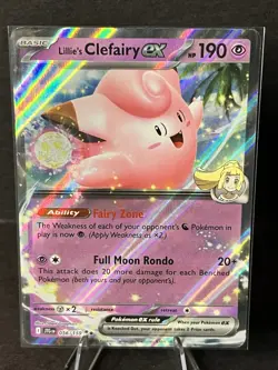Pokemon TCG Lillies Clefairy EX Holo Rare Card 056/159 Journey Together - Image 1