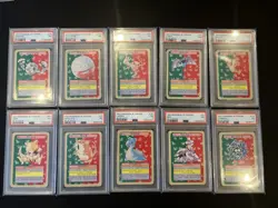 PSA 7 POKEMON CARD Japanese Topsun Blue Back 10 CARD SET 1997 - Image 1