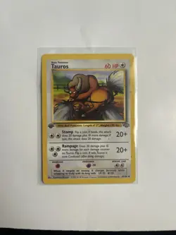 Tauros Pokemon Card Stomp Rampage Attack HP 60 1st edition 47/64 - Image 3