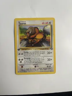 Tauros Pokemon Card Stomp Rampage Attack HP 60 1st edition 47/64 - Image 5