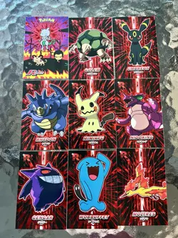 Pokemon Rocket Team Card Database Red Holo Box Hit Complete Set - Image 1