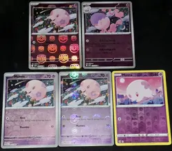 Munna Pokemon TCG 5 Card Lot + Masterball + Pokeball + Error Pokeball + R-Holo + - Image 1