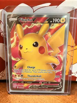 Pikachu v Full Art Holo Card 170/185 Ultra Rare: Vivid Voltage NM - Image 1
