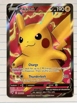 Pikachu v Full Art Holo Card 170/185 Ultra Rare: Vivid Voltage NM - Image 2