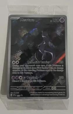 MEWTWO SVP 052 Scarlet Violet 151 Promo Illustration Rare Pokemon Card SEALED - Image 1