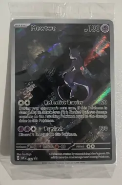 MEWTWO SVP 052 Scarlet Violet 151 Promo Illustration Rare Pokemon Card SEALED - Image 2