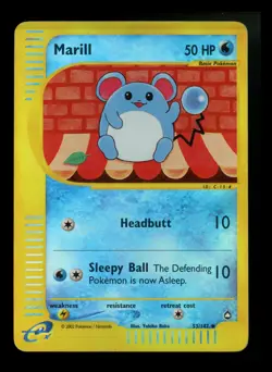 Marill 53/147 2002 Reverse Holo Pokemon Card TCG - Image 1