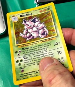 Nidoking 11/102 Base Set Holo Rare Pokemon TCG - MP/HP Card - Image 3