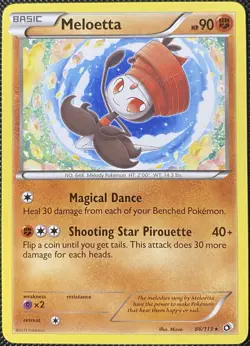 Meloetta 86/113 Legendary Treasures Regular - Pokemon Card - Image 1