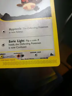 Pokemon Card Skyridge Hoothoot 65/144. E-Series E reader Non Holo - Image 5