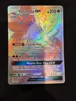 Pokemon TCG Volcarona GX Cosmic Eclipse Secret Rare Card 252/236 - Image 1