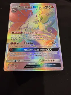 Pokemon TCG Volcarona GX Cosmic Eclipse Secret Rare Card 252/236 - Image 2