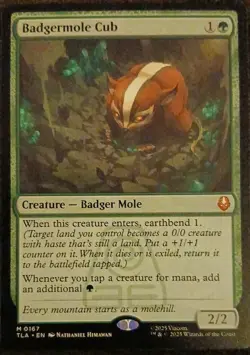Magic: The Gathering TLA Badgermole Cub Regular Myth - Image 1