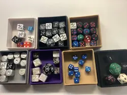 Lot Of 7 Ultra pro Satin cube deck boxes With Dice Mtg Commander Pokemon - Image 2