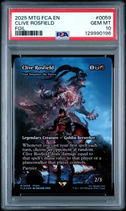 2025 MTG FINAL FANTASY: THROUGH THE AGES FOIL #0059 CLIVE ROSFIELD PSA 10 - Image 1