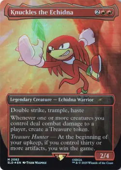 Knuckles the Echidna (Rainbow Foil) Secret Lair Drop Series Sonic #2082 MTG SLD - Image 1