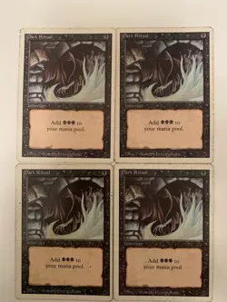 MTG MP Dark Ritual X 4 Revised 3rd Edition Free Shipping In US with Tracking - Image 1