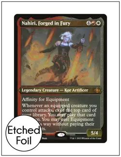 1x Nahiri, Forge in Fury, Etched Foil, Magic MTG NM - Image 1