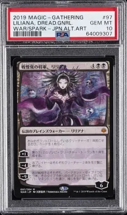 2019 MTG JPN WAR OF THE SPARK ALTERNATE ART LILIANA, DREADHORDE GENERAL PSA 10 - Image 1