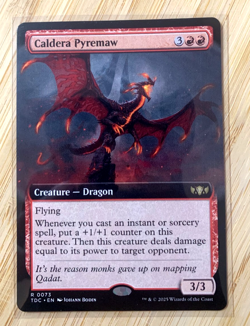 Caldera Pyremaw (Extended Art) - FANTASTIC Condition Tarkir: Dragonstorm Reg MTG - Image 1