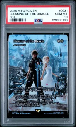 2025 MTG FINAL FANTASY: THROUGH THE AGES FOIL BLESSING OF THE ORACLE PSA 10 - Image 1