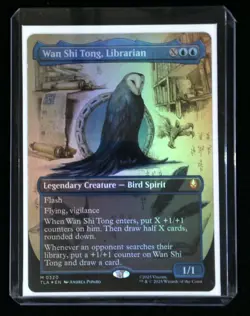 Wan Shi Tong, Librarian MTG Avatar Foil TLA Near Mint NM Mythic Borderless Magic - Image 1