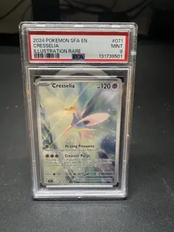 2024 POKEMON SFA EN-SHROUDED FABLE ILLUSTRATION RARE #071 CRESSELIA PSA 9 - Image 1
