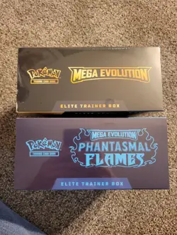 Lot In Pics Pokemon Phantasmal Flames/Mega Evolutions ETB SEALED - Image 3