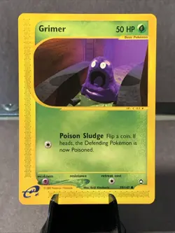 Pokemon TCG Grimer #79/147 Aquapols Set Non Holo E-Reader VTG WOTC 2003 NM - Image 1