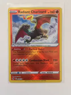 Pokemon TCG Radiant Charizard 020/159 Crown Zenith Holo - Image 1