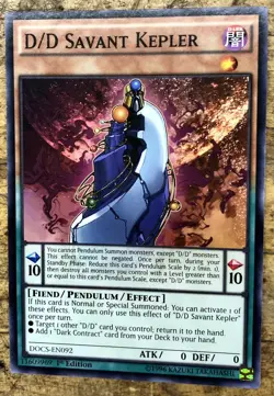Yu-Gi-Oh! D/D Savant Kepler Dimension of Chaos DOCS-EN092 Common 1st Edition NM - Image 1