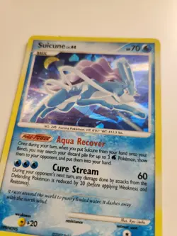 Suicune - 19/132 - Pokemon Secret Wonders Holo Card Cracked Ice Holo NM - Image 1