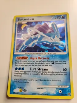 Suicune - 19/132 - Pokemon Secret Wonders Holo Card Cracked Ice Holo NM - Image 2