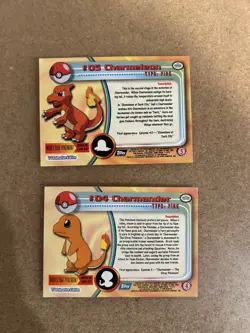 Charmeleon + Charmander Topps Pokemon Card Lot Vintage WOTC - Image 2