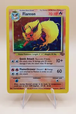 Flareon Holo Rare Jungle 3/64 Pokemon Card - WOTC 1999 B - Image 1
