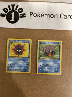 Cloyster + Shellder 1st Edition Pokemon Card Lot Vintage WOTC - Image 1