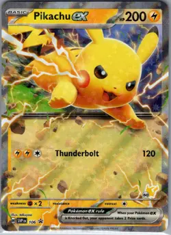 Pikachu ex SVP 106 Battle Academy 2024 - Pokemon Card - NM - Image 1
