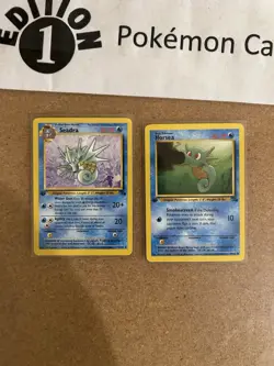 Seadra + Horsea 1st Edition Pokemon Card Lot Vintage WOTC - Image 1