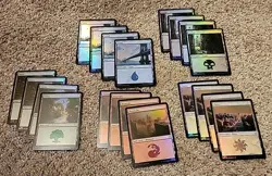MTG - Marvel Spider-man - Basic FOIL land set. 20 cards. 4x Each Card - Image 1