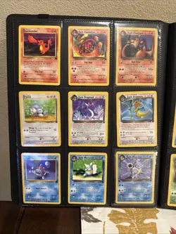 Vintage Pokemon Card Binder Collection Dark Charizard Dark Blastoise 1st - Image 1