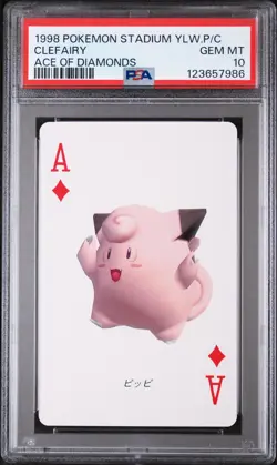 1998 POKEMON STADIUM YELLOW VERSION PLAYING CARDS CLEFAIRY PSA 10 - Image 1