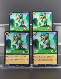 Disney Lorcana Shenzi - Head Hyena 91/204 Shimmering Skies Rare 4 Cards Set - Image 1