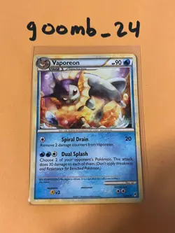 Vaporeon 52/95 Uncommon 2011 Pokemon CARD HGSS Call of Legends - NM - Image 1