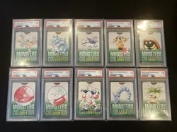 PSA 7 POKEMON CARD Japanese CARDDASS Green 10 CARD SET 1996 Bandai - Image 1