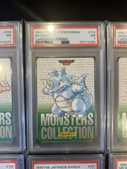 PSA 7 POKEMON CARD Japanese CARDDASS Green 10 CARD SET 1996 Bandai - Image 3